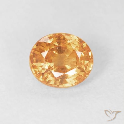 0.56ct 天然 ミディアムオレンジ スペサルティン ガーネット, 楕円形, VS-SI