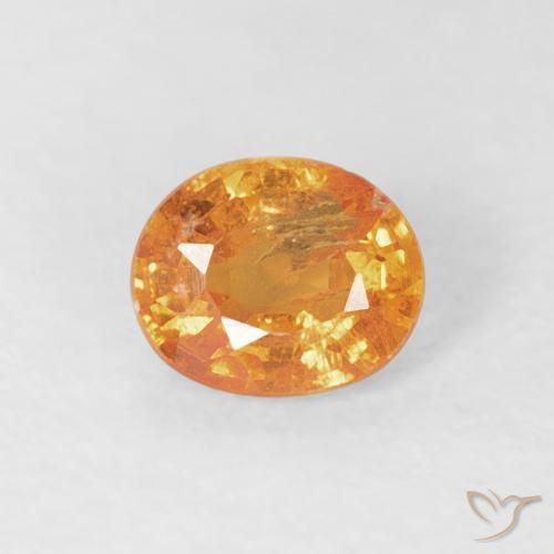 0.50ct 天然 ミディアムオレンジ スペサルティン ガーネット, 楕円形, VS-SI