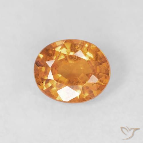 0.48ct 天然 鮮やかなオレンジ スペサルティン ガーネット, 楕円形, VS-SI