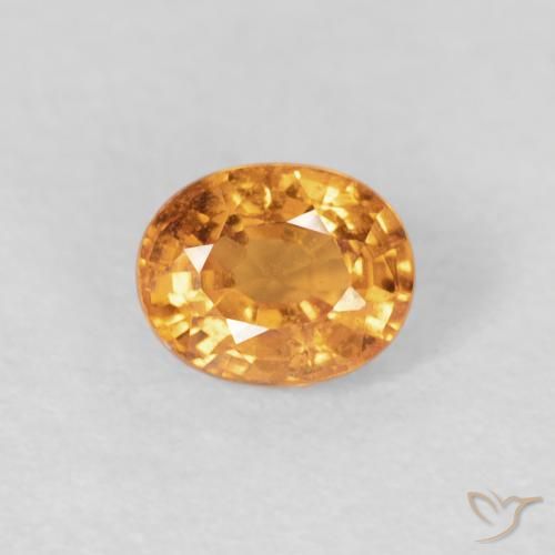 0.53ct 天然 ミディアムオレンジ スペサルティン ガーネット, 楕円形, VS