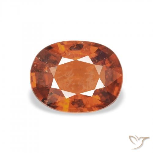 1.44ct Medium Dark-Orange スペサルティン ガーネット, 楕円形, VS-SI