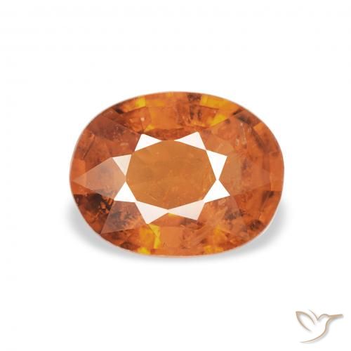 1.04ct 天然 Medium Dark-Orange スペサルティン ガーネット, 楕円形, VS-SI