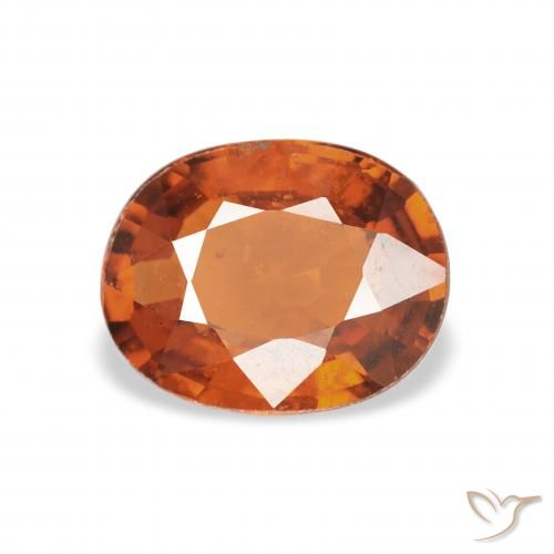 1.25ct 天然 ディープオレンジ スペサルティン ガーネット, 楕円形, VS