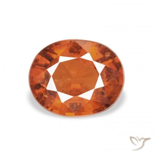 1.28ct 天然 Medium Dark-Orange スペサルティン ガーネット, 楕円形, VS-SI