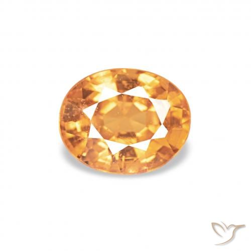 0.58ct ゴールド スペサルティン ガーネット, 楕円形, VS