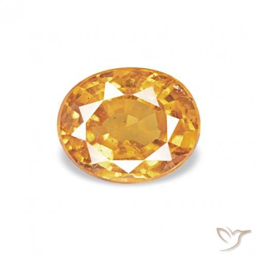 0.58ct オレンジゴールド スペサルティン ガーネット, 楕円形, VS