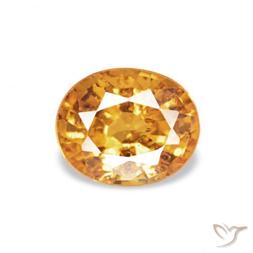 0.56ct オレンジゴールド スペサルティン ガーネット, 楕円形, VS-SI