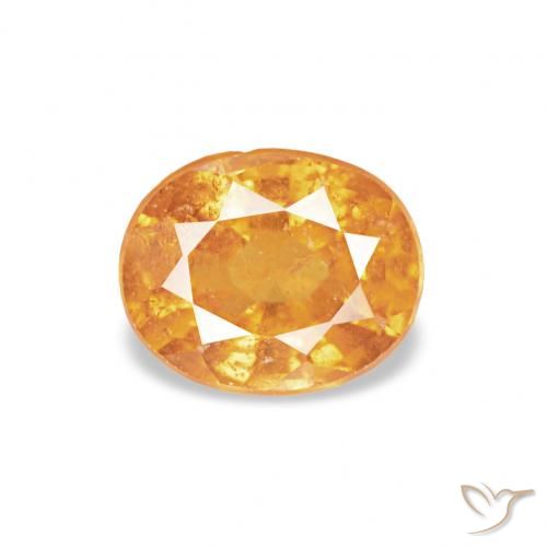 0.60ct オレンジゴールド スペサルティン ガーネット, 楕円形, VS-SI