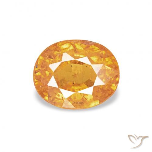 0.61ct オレンジゴールド スペサルティン ガーネット, 楕円形, VS-SI