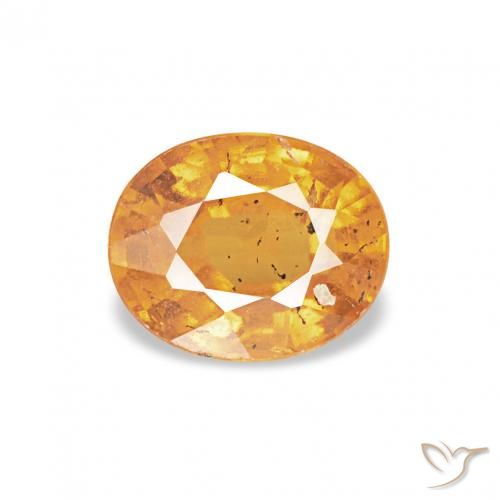 0.60ct オレンジゴールド スペサルティン ガーネット, 楕円形, VS-SI