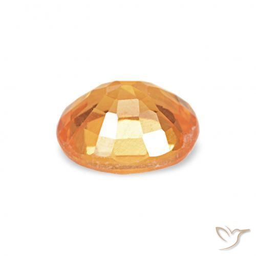 0.55カラットの天然ミディアムオレンジスペサルティン ガーネット、楕円形、VS-SI