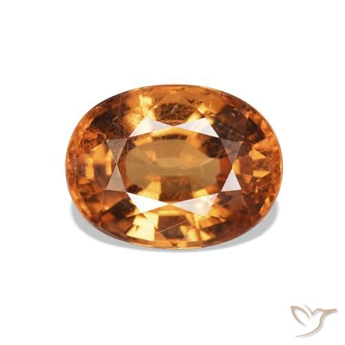 2.07ct Medium Dark-Orange スペサルティン ガーネット, 楕円形, VVS-VS