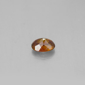 0.75カラットの天然レッドオレンジスファレライト（6×4.5 mm・オーバルカット）