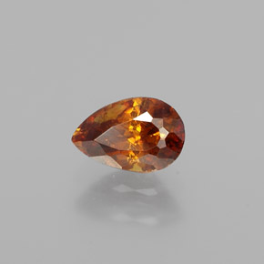 0.90カラットの天然イエローゴールデン閃亜鉛鉱、洋梨の形、VS-SI