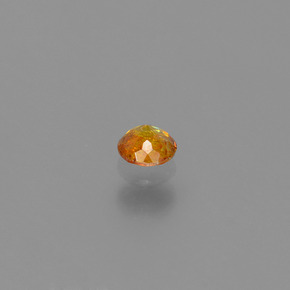 0.20カラットの天然ゴールデンイエロースファレライト（3.42 mm・ラウンドカット）