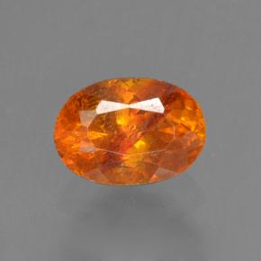 0.54カラットの天然赤みがかったオレンジスファレライト（5.3×3.8 mm・オーバルカット）