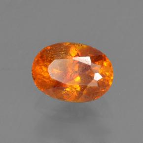 0.54カラットの天然赤みがかったオレンジスファレライト（5.3×3.8 mm・オーバルカット）