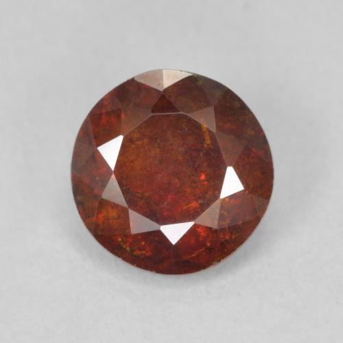 1.68ct 天然 ディープレッドがかったオレンジ 閃亜鉛鉱, ラウンド, SI-I1