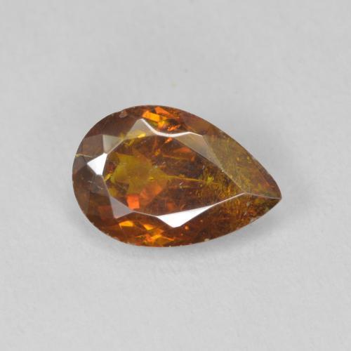 1.97ct 天然 ミディアムオレンジ 閃亜鉛鉱, 洋梨の形, SI-I1