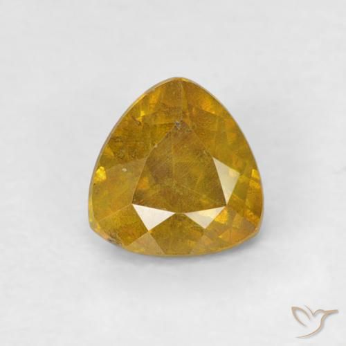 0.53ct 天然 茶色がかったゴールド 閃亜鉛鉱, トリリオン, SI-I1