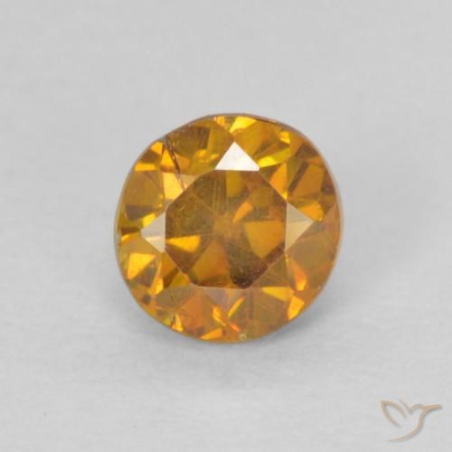 0.46ct 天然 茶色がかったオレンジ 閃亜鉛鉱, ラウンド, SI-I1