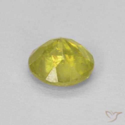 0.44カラットの天然Pineapple yellow閃亜鉛鉱、ラウンド、SI-I1