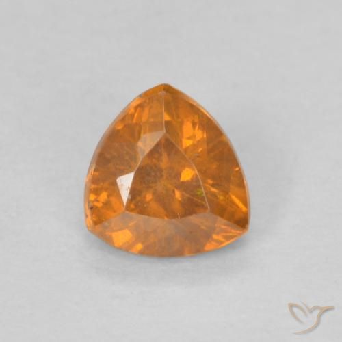 0.38ct 天然 ディープオレンジ 閃亜鉛鉱, トリリオン, VS-SI