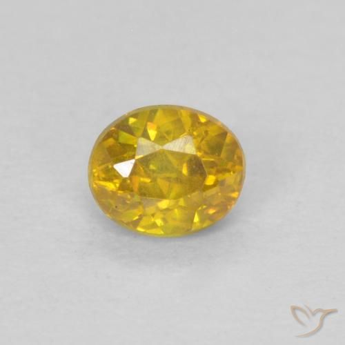 0.28ct 天然 ゴールデンオレンジ 閃亜鉛鉱, 楕円形, VS-SI