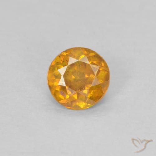 0.24ct 天然 ハニーオレンジ 閃亜鉛鉱, ラウンド, SI-I1