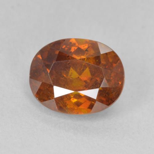 2.17ct 天然 ディープオレンジ 閃亜鉛鉱, 楕円形, SI-I1