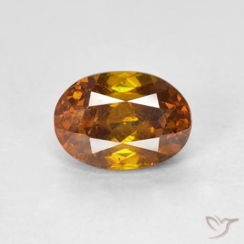 1.63ct 天然 茶色がかったオレンジ 閃亜鉛鉱, 楕円形, SI-I1