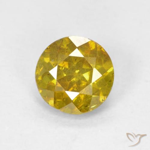 1.31ct 天然 黄色がかったゴールド 閃亜鉛鉱, ラウンド, SI