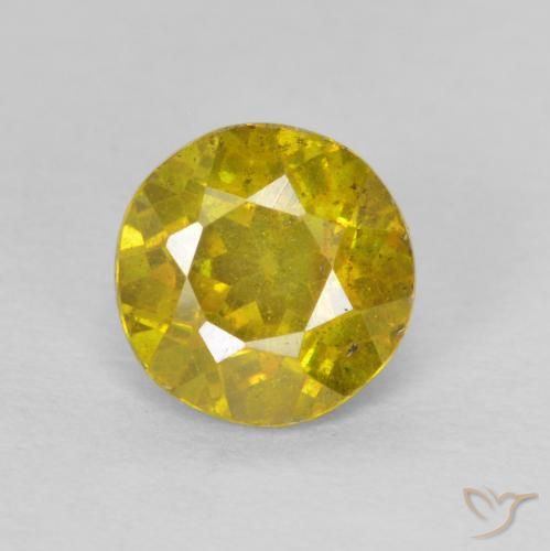 1.22ct 天然 茶色がかった黄色 閃亜鉛鉱, ラウンド, SI-I1