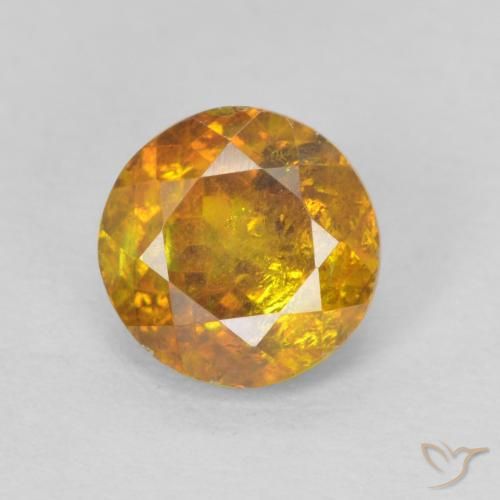 1.24ct 天然 ゴールドブラウン 閃亜鉛鉱, ラウンド, SI-I1