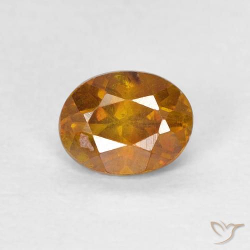 0.67ct 天然 ゴールドブラウン 閃亜鉛鉱, 楕円形, SI-I1