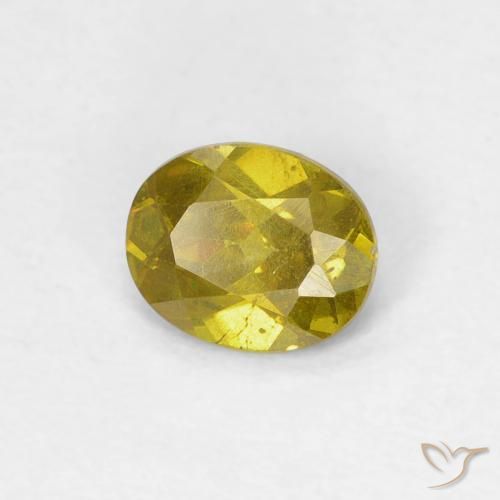 0.59カラットの天然Medium Golden Brown閃亜鉛鉱、楕円形、SI-I1