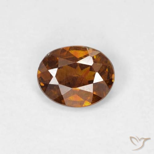 0.31ct 天然 Medium Dark-Orange 閃亜鉛鉱, 楕円形, SI-I1