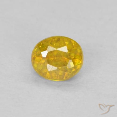0.18ct 天然 黄色がかったゴールド 閃亜鉛鉱, 楕円形, SI-I1