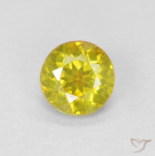 1.05ct 天然 茶色がかった黄色 閃亜鉛鉱, ラウンド, SI-I1
