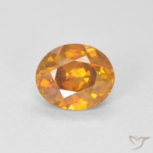 1.19ct 天然 アースオレンジ 閃亜鉛鉱, 楕円形, VS-SI