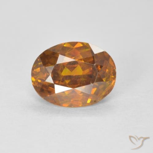 1.91ct 天然 Medium Dark-Orange 閃亜鉛鉱, 楕円形, VS-SI