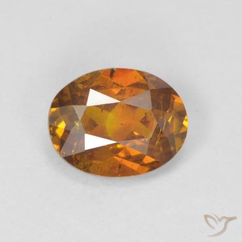 1.71ct 天然 茶色がかったオレンジ 閃亜鉛鉱, 楕円形, VS-SI