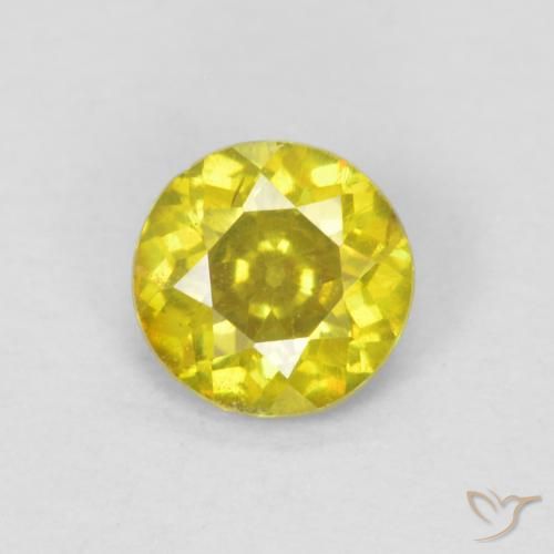 0.47ct 天然 茶色がかった黄色 閃亜鉛鉱, ラウンド, SI-I1