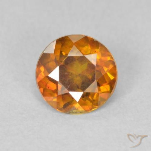 0.47ct 天然 オレンジブラウン 閃亜鉛鉱, ラウンド, VS-SI