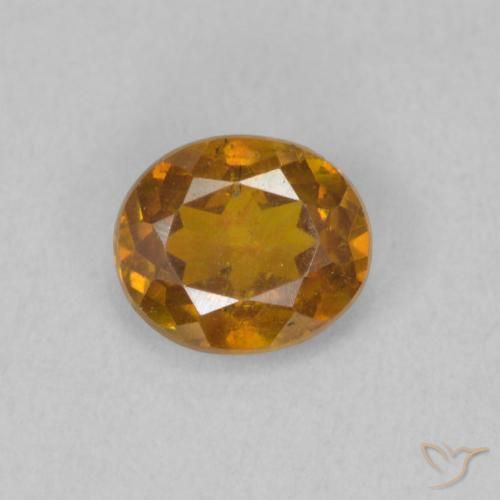 0.74ct 天然 茶色がかったオレンジ 閃亜鉛鉱, 楕円形, VS-SI