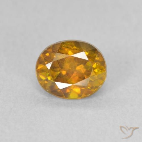 0.94ct 天然 ミディアムゴールド 閃亜鉛鉱, 楕円形, SI