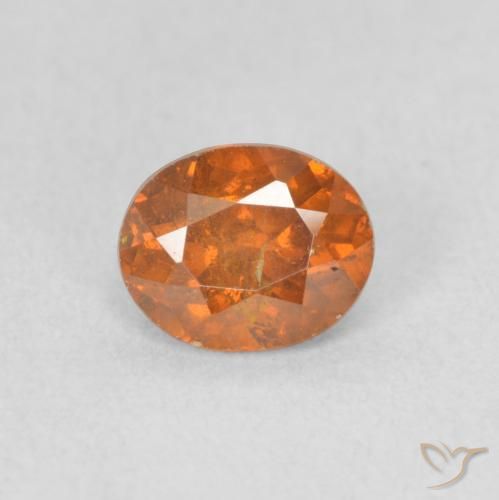 0.82ct 天然 ディープオレンジ 閃亜鉛鉱, 楕円形, SI