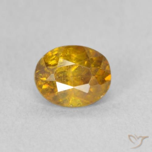 0.85ct 天然 ゴールド 閃亜鉛鉱, 楕円形, SI