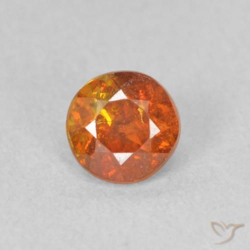 0.48ct 天然 茶色がかったオレンジ 閃亜鉛鉱, ラウンド, SI
