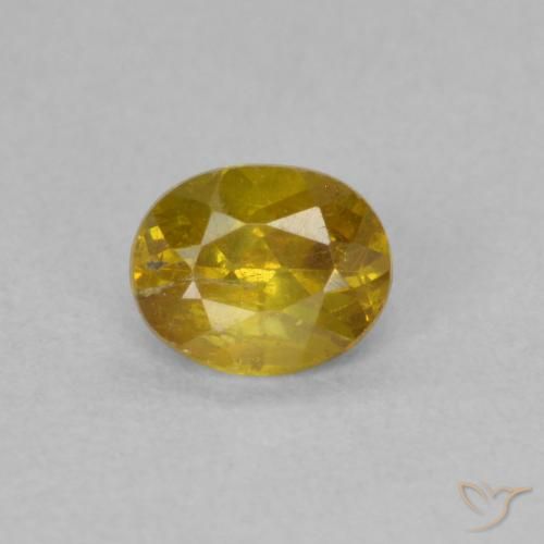 0.52ct 天然 茶色がかった黄色 閃亜鉛鉱, 楕円形, VS-SI